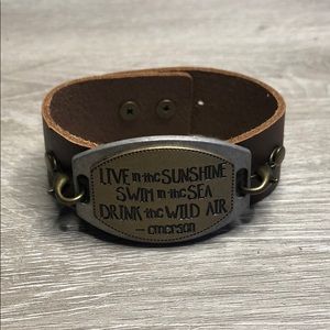 Brown Leather Hand Made Bracelet
